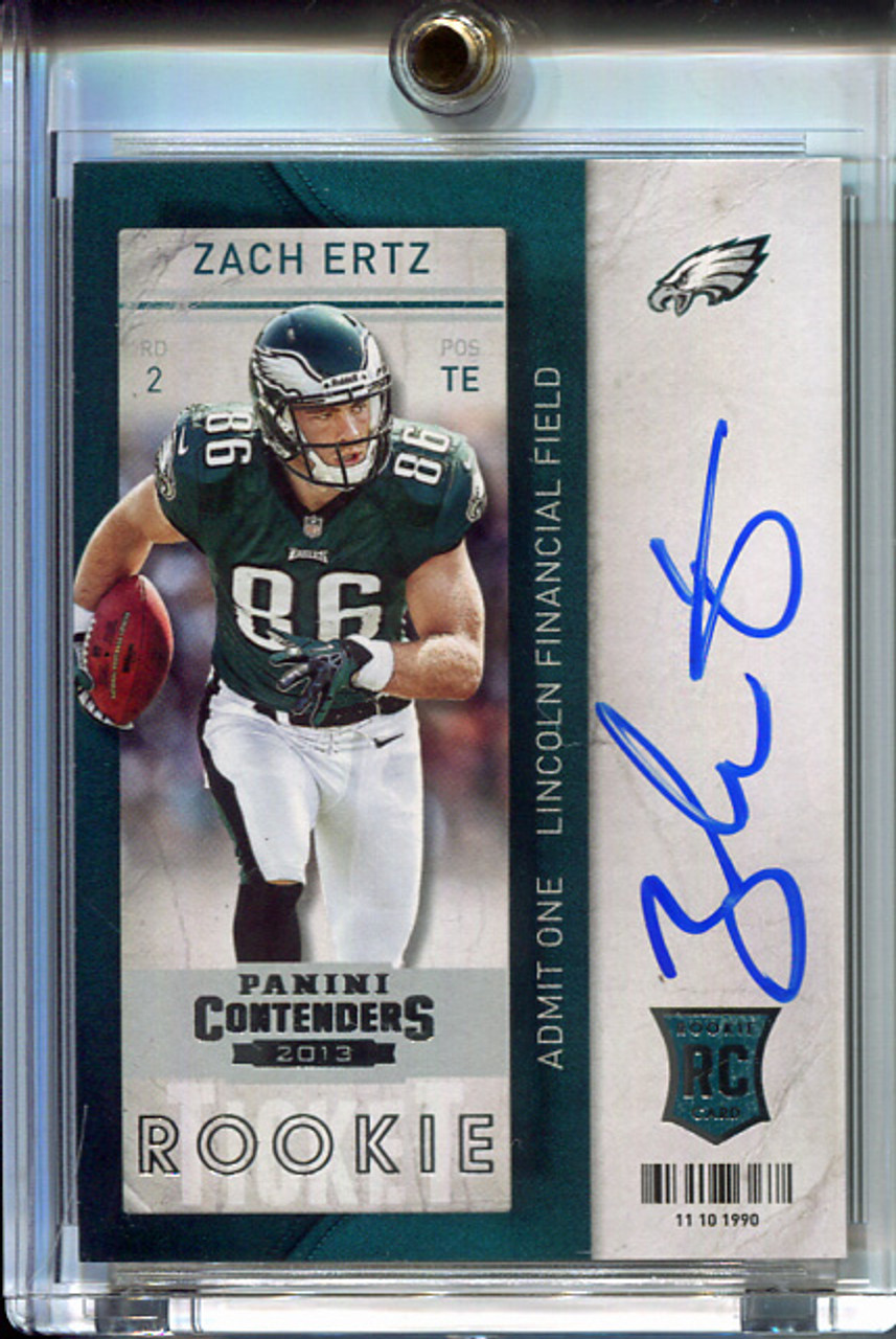 Zach Ertz 2013 Contenders #240 Autograph SP Variation