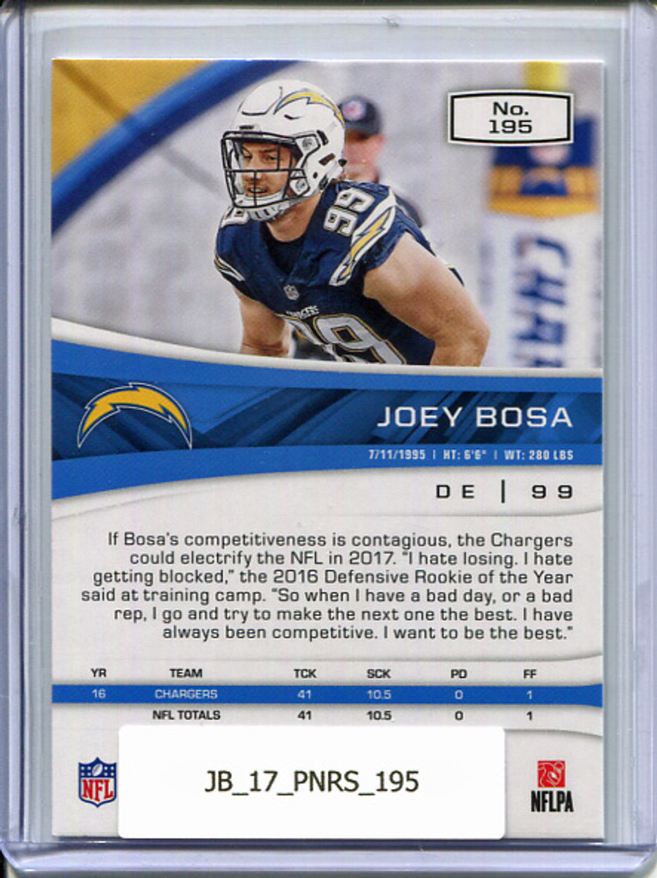 Joey Bosa 2017 Rookies & Stars #195