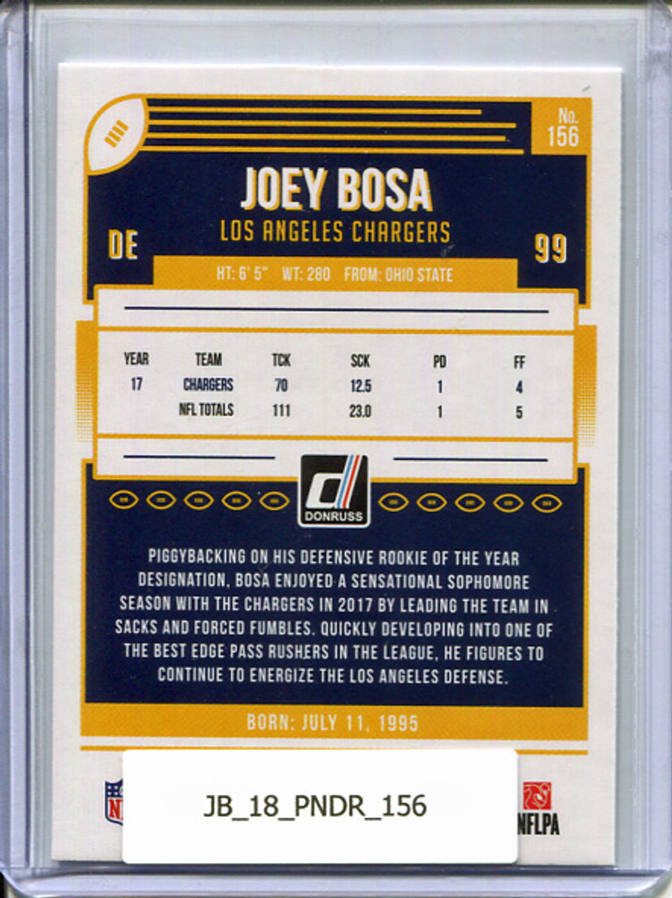 Joey Bosa 2018 Donruss #156