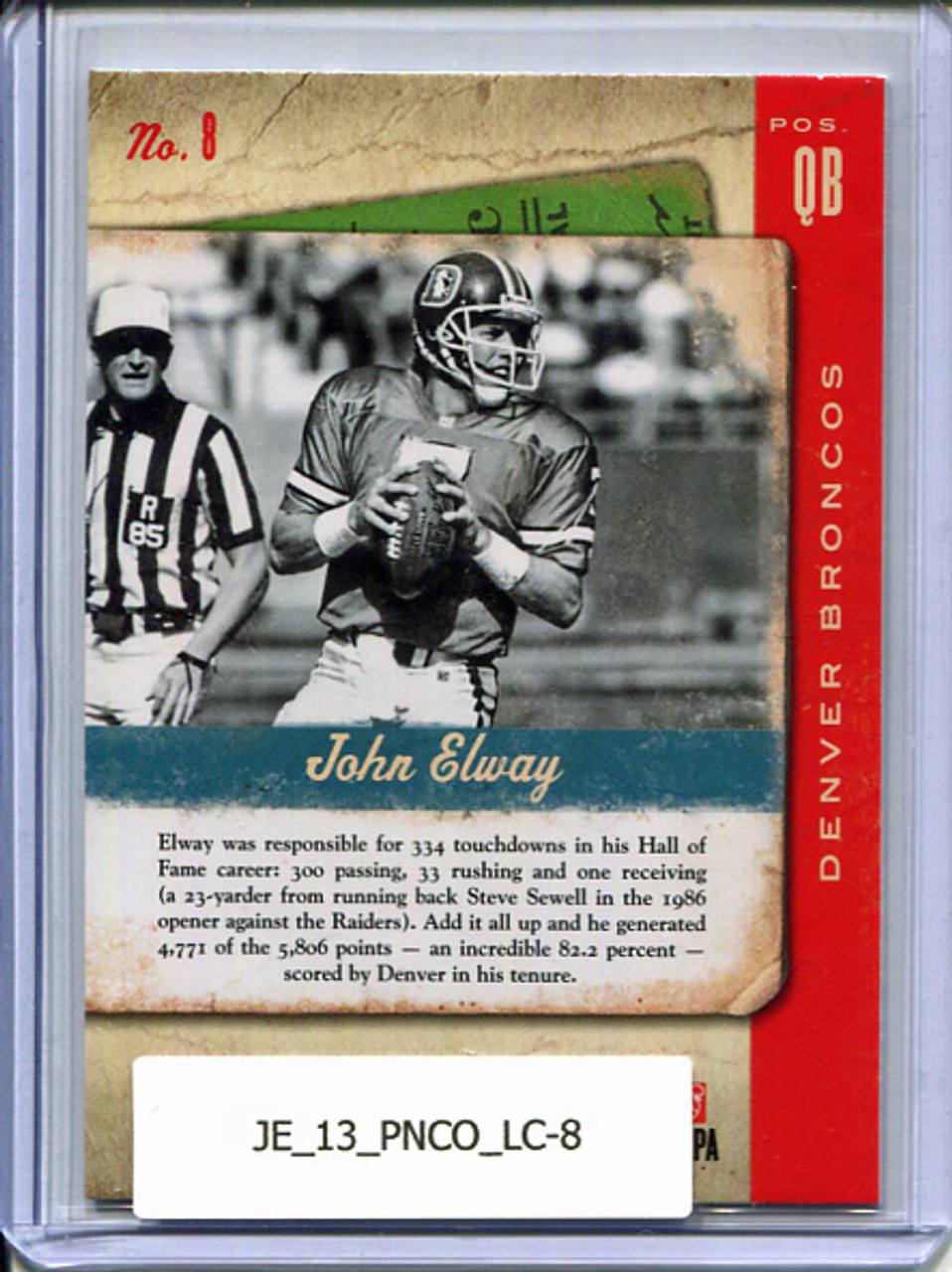 John Elway 2013 Contenders, Legendary Contenders #8