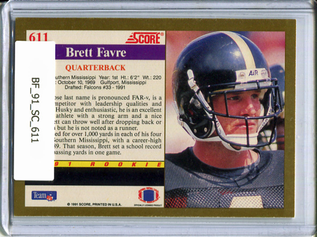 Brett Favre 1991 Score #611