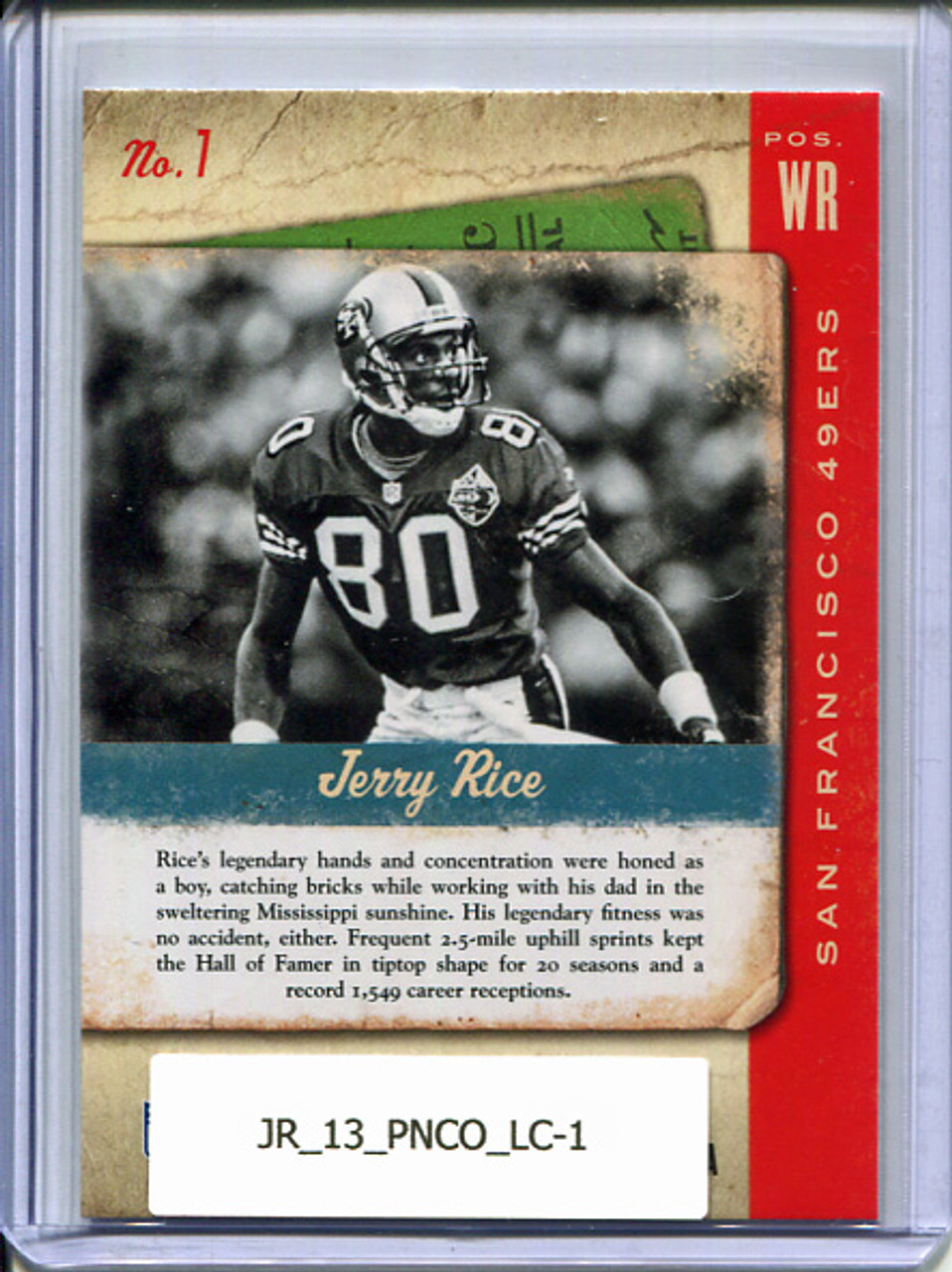 Jerry Rice 2013 Contenders, Legendary Contenders #7
