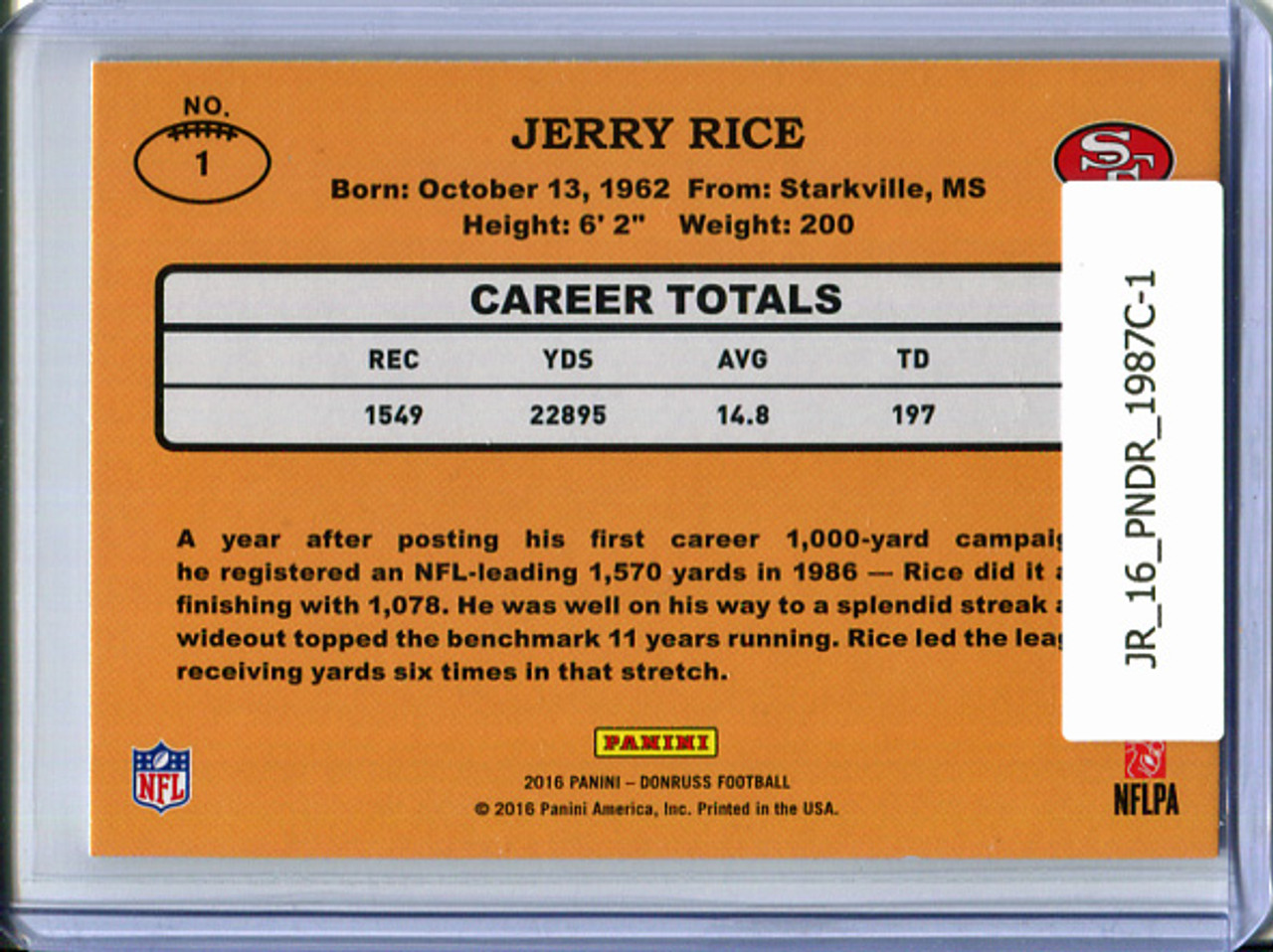 Jerry Rice 2016 Donruss, 1987 Classics #1