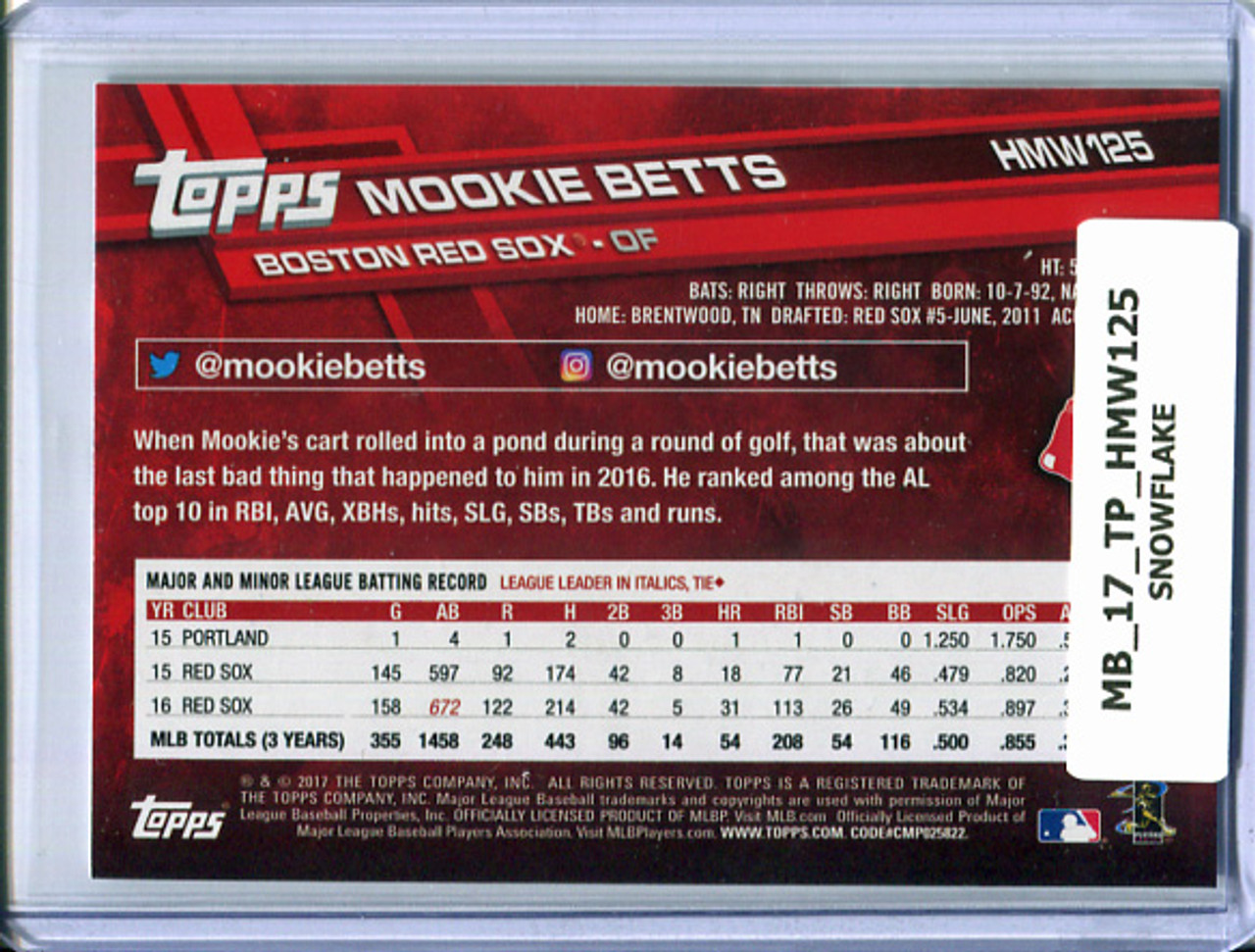 Mookie Betts 2017 Topps Holiday #HMW125