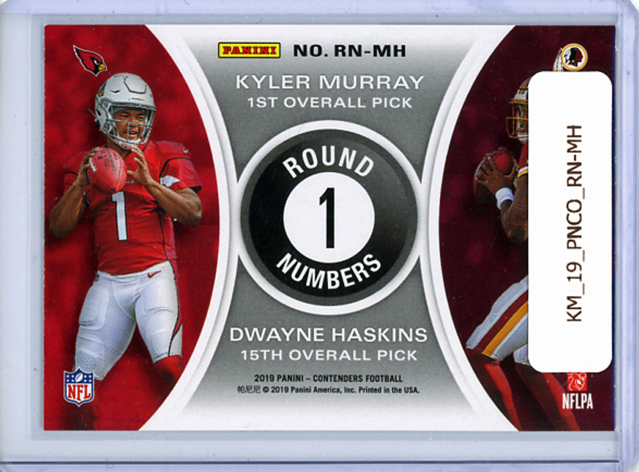 Kyler Murray, Dwayne Haskins 2019 Contenders, Round Numbers #RN-MH Round 1