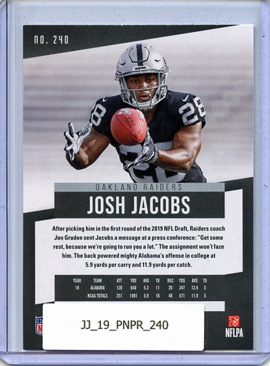 Josh Jacobs 2019 Prestige #240