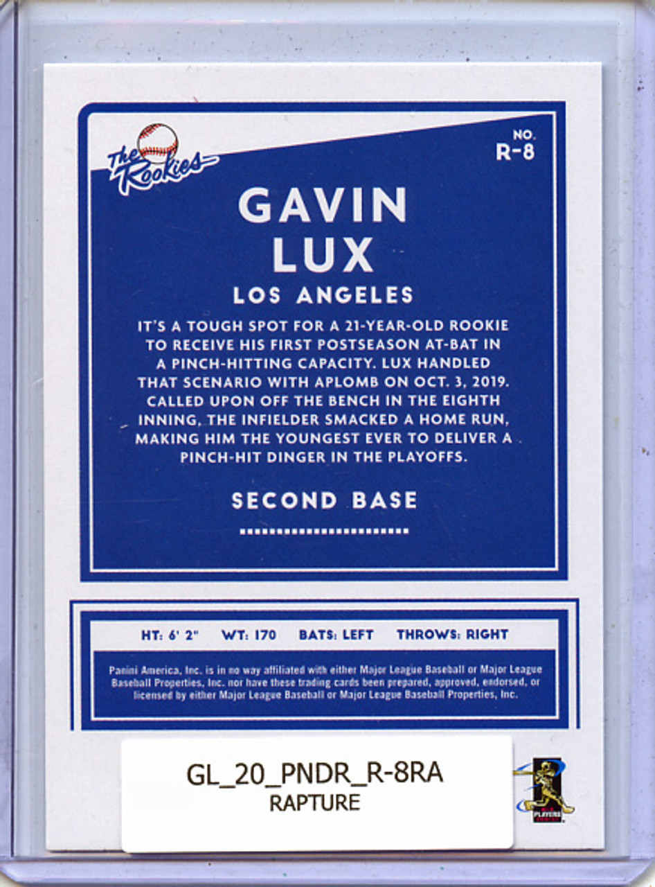 Gavin Lux 2020 Donruss, The Rookies #R-8 Rapture
