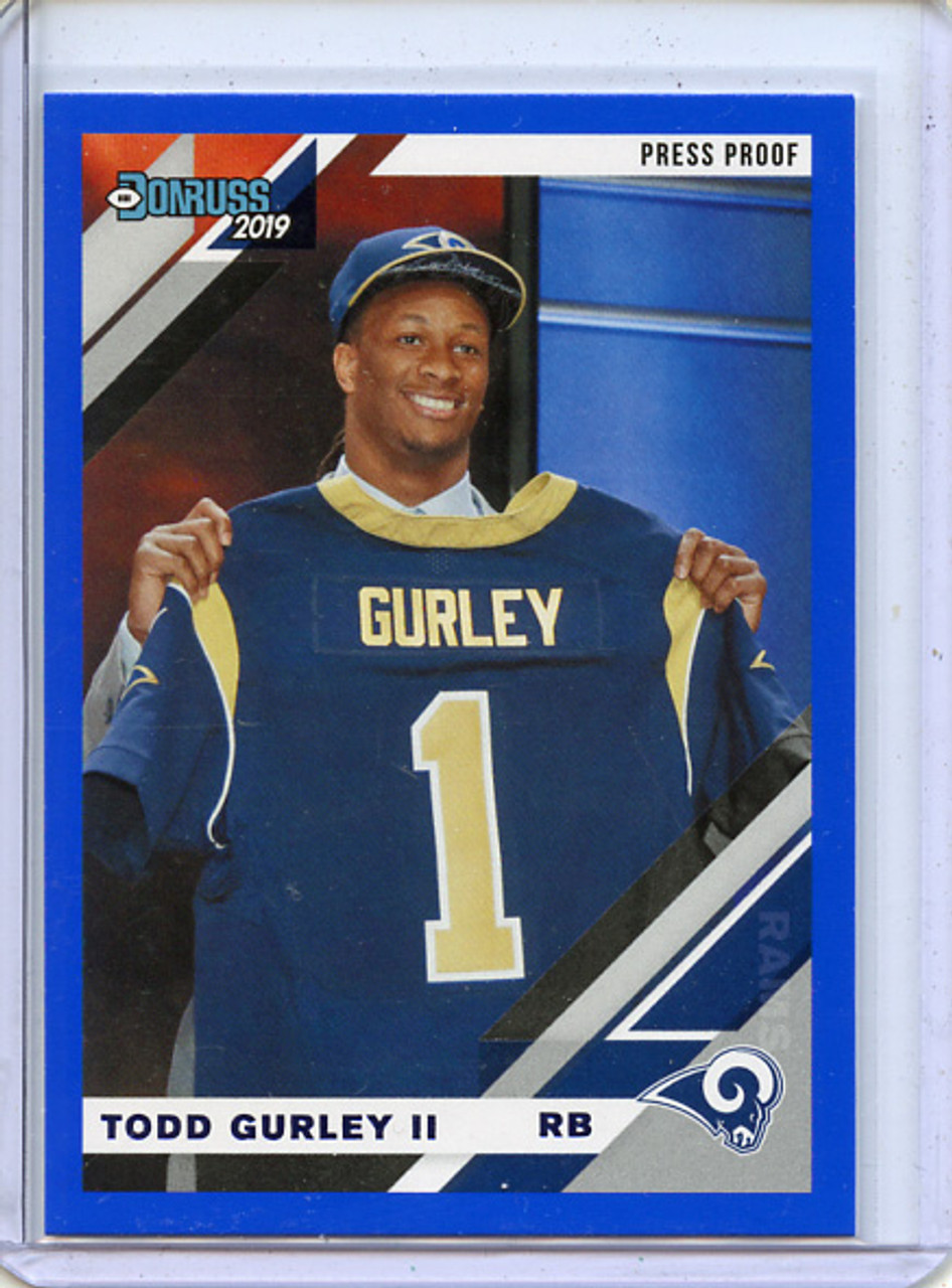 Todd Gurley 2019 Donruss #139 Variation Press Proof Blue