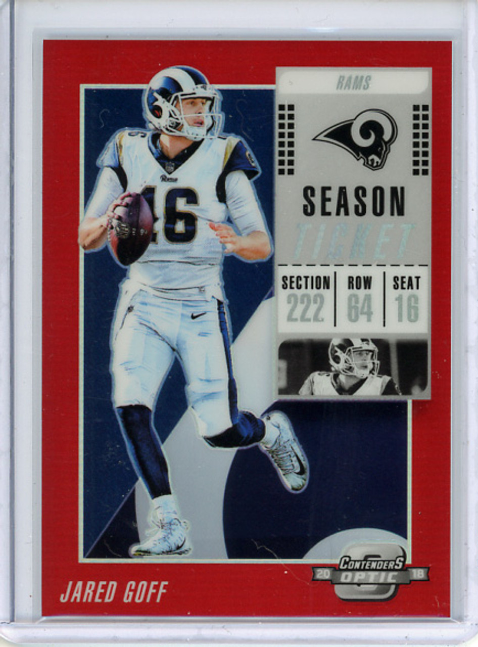 Jared Goff 2018 Contenders Optic #42 Red (#132/199)