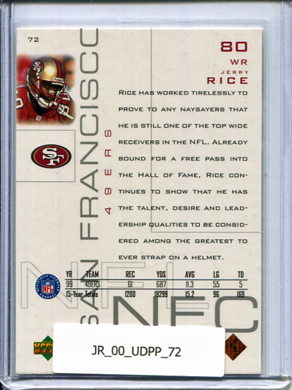 Jerry Rice 2000 Pros & Prospects #72
