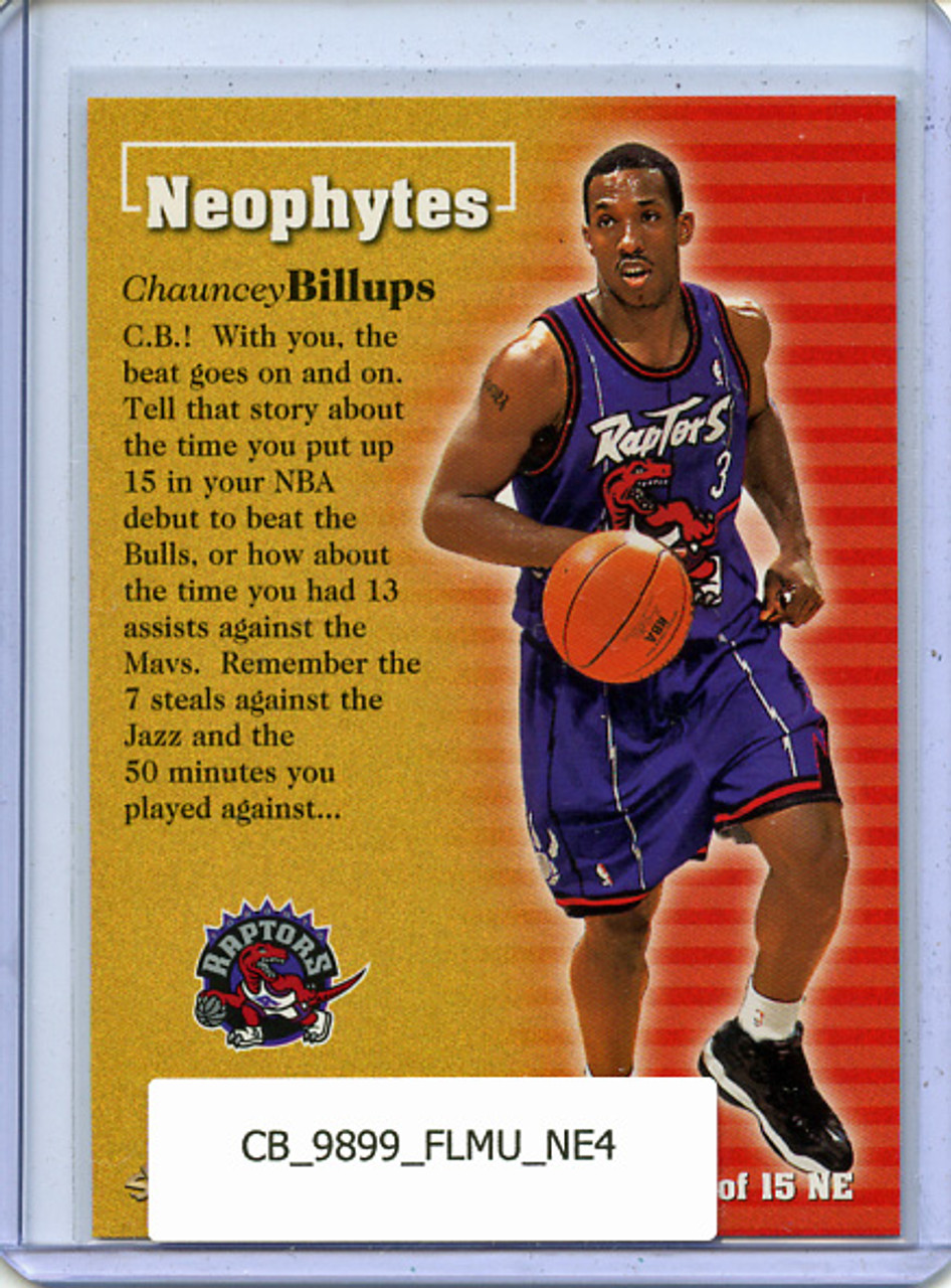 Chauncey Billups 1998-99 Metal Universe, Neophytes #NE4