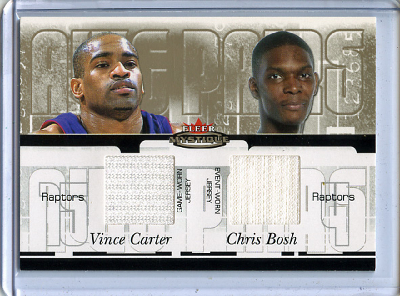 Chris Bosh, Vince Carter 2003-04 Mystique, Awe Pairs Dual Jerseys #AP-VC/CB (#231/250)