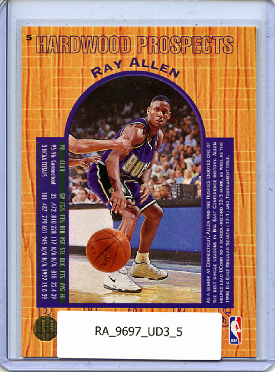 Ray Allen 1996-97 UD3 #5 Hardwood Prospects