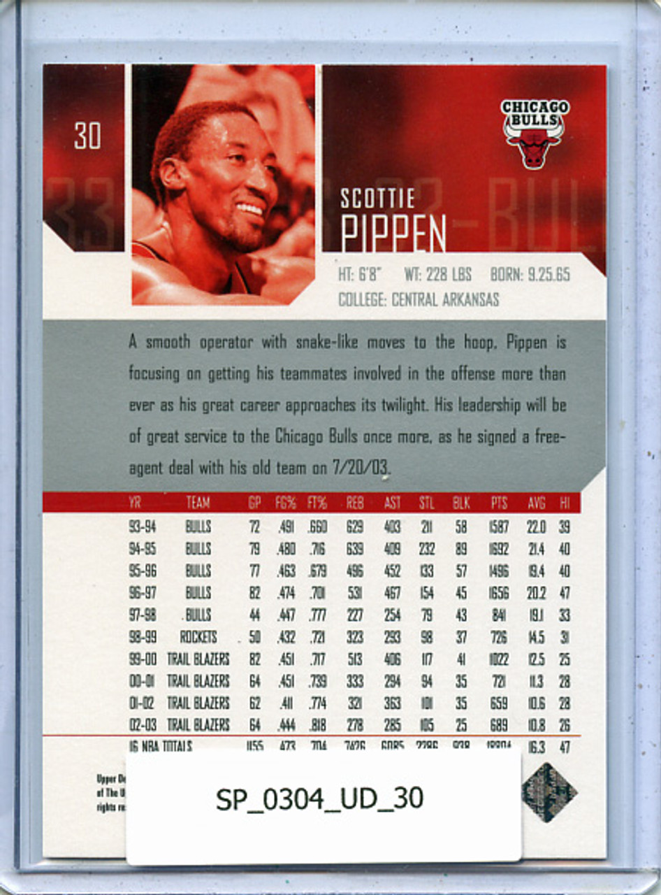 Scottie Pippen 2003-04 Upper Deck #30
