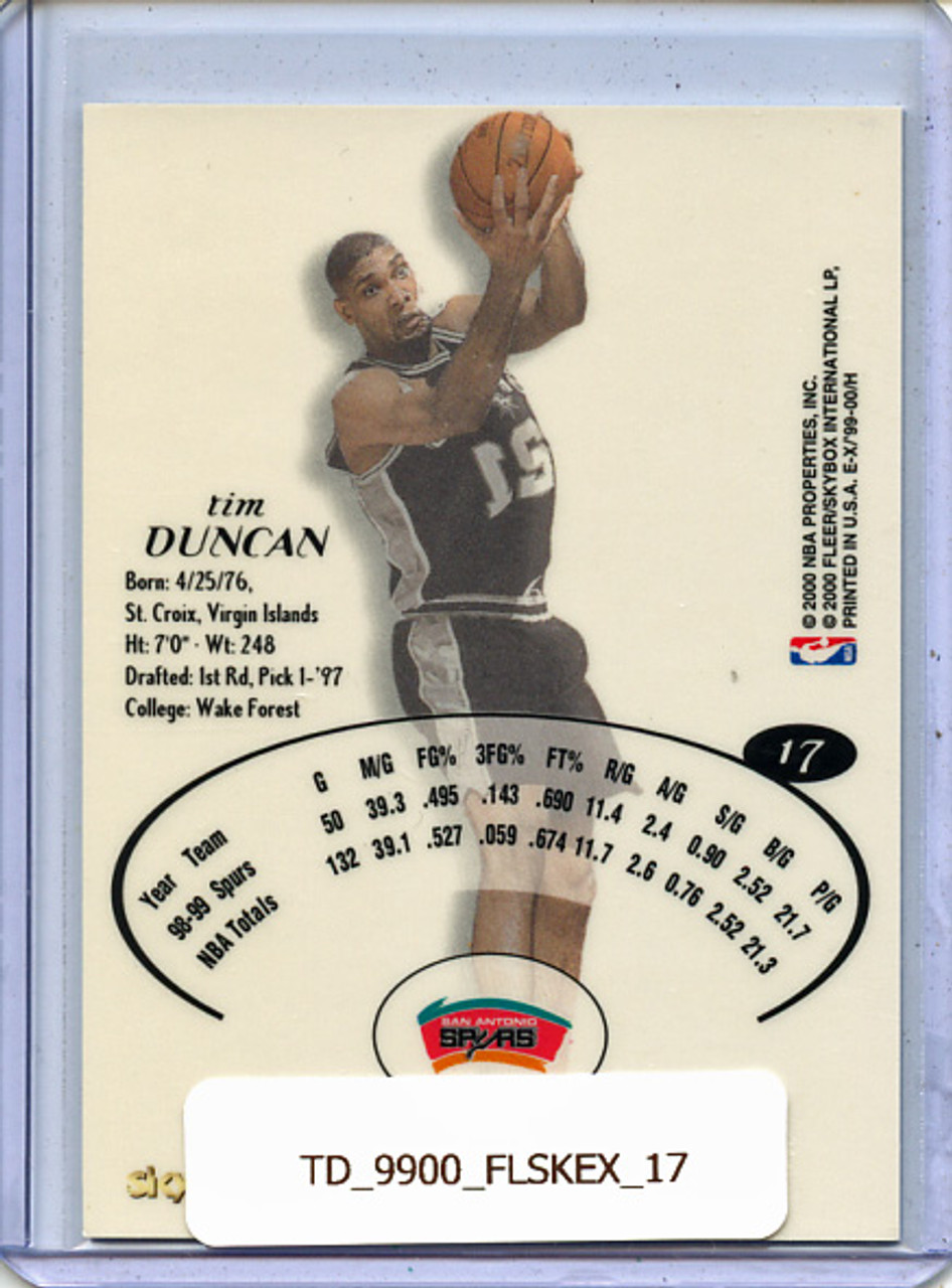 Tim Duncan 1999-00 E-X #17