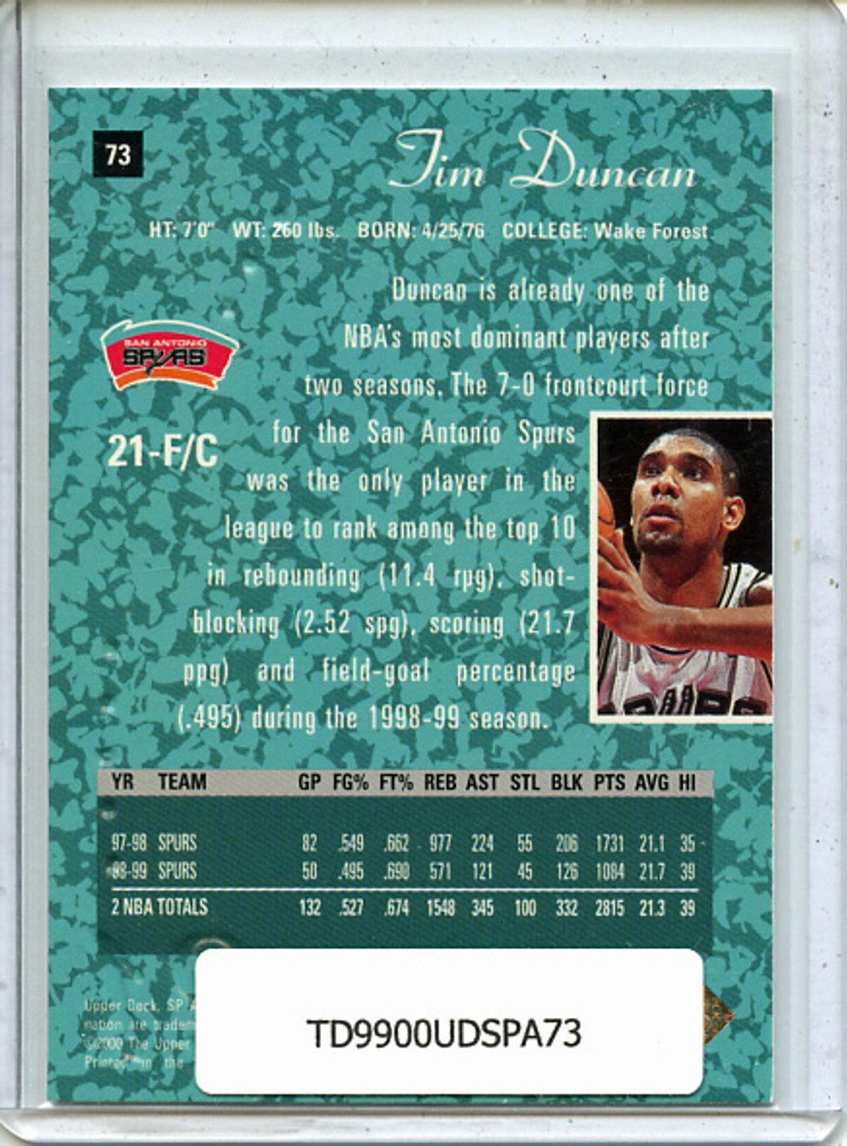 Tim Duncan 1999-00 SP Authentic #73