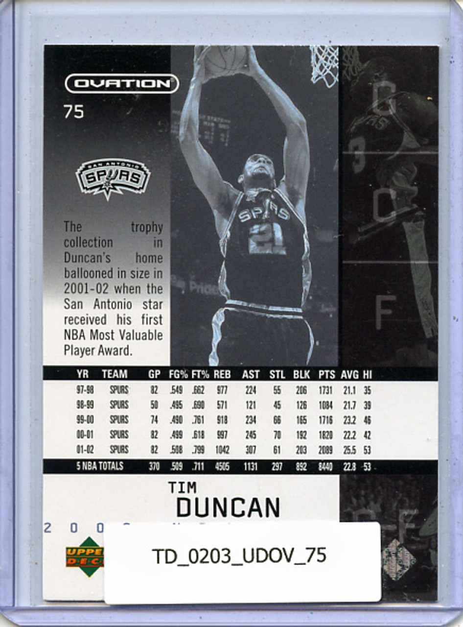 Tim Duncan 2002-03 Ovation #75