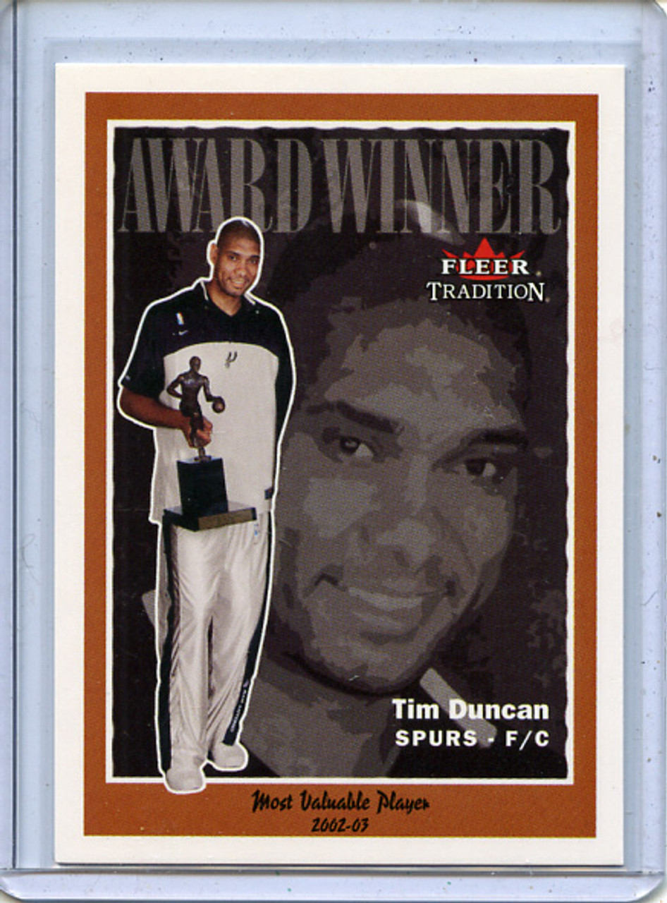 Tim Duncan 2003-04 Tradition #221 Award Winner