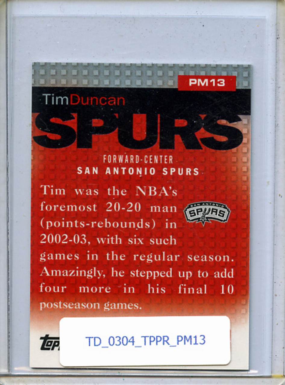 Tim Duncan 2003-04 Pristine, Minis #PM13