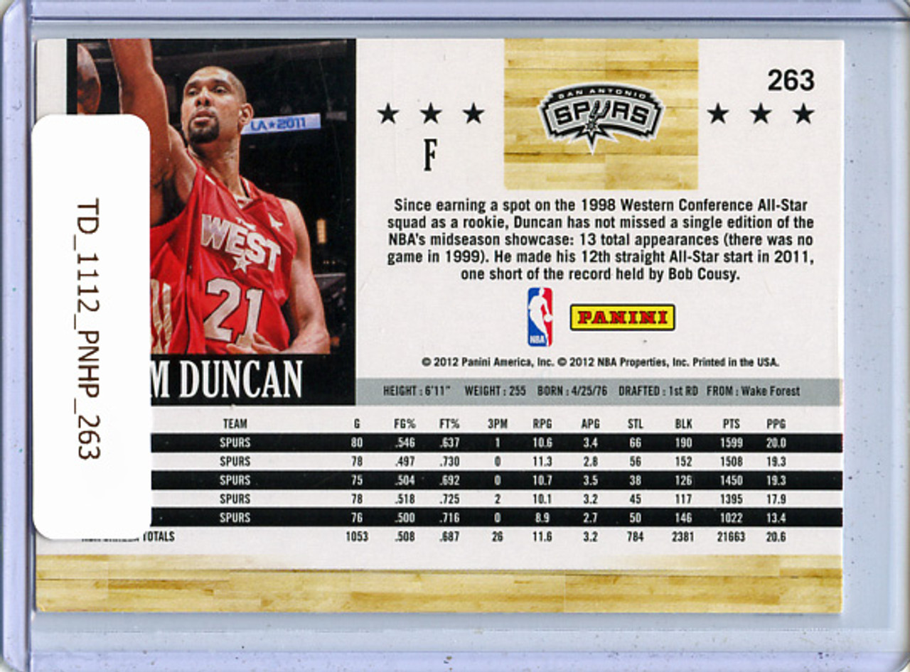 Tim Duncan 2011-12 Hoops #263