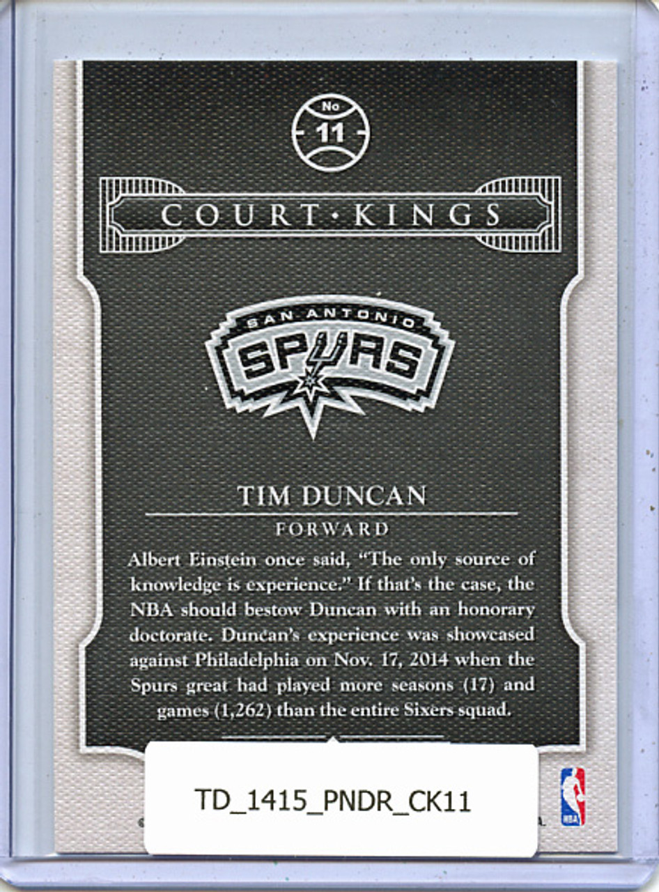 Tim Duncan 2014-15 Donruss, Court Kings #11