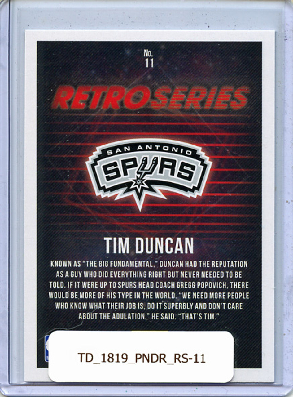Tim Duncan 2018-19 Donruss, Retro Series #11