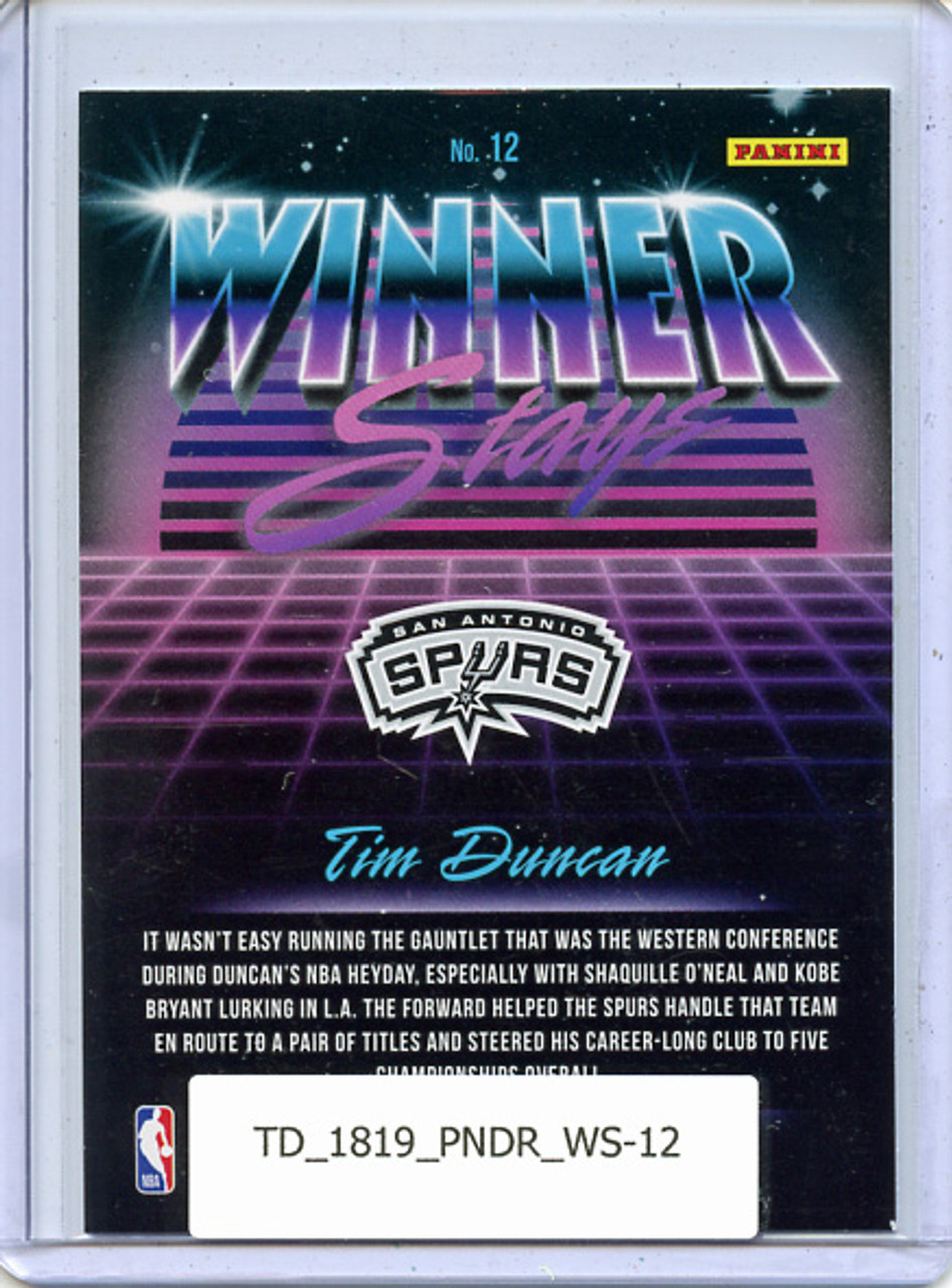 Tim Duncan 2018-19 Donruss, Winner Stays #12