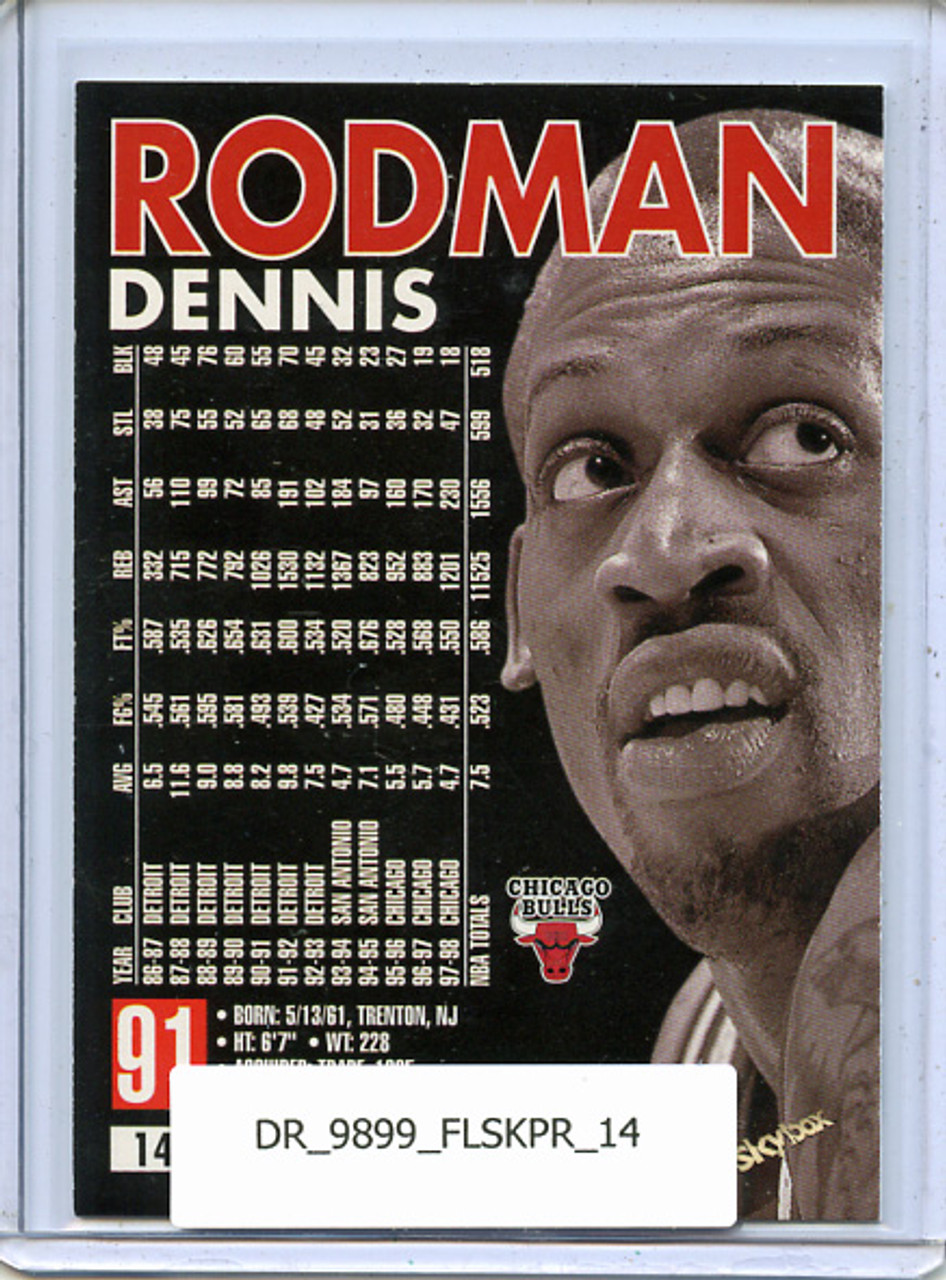 Dennis Rodman 1998-99 Skybox Premium #14 with Michael Jordan