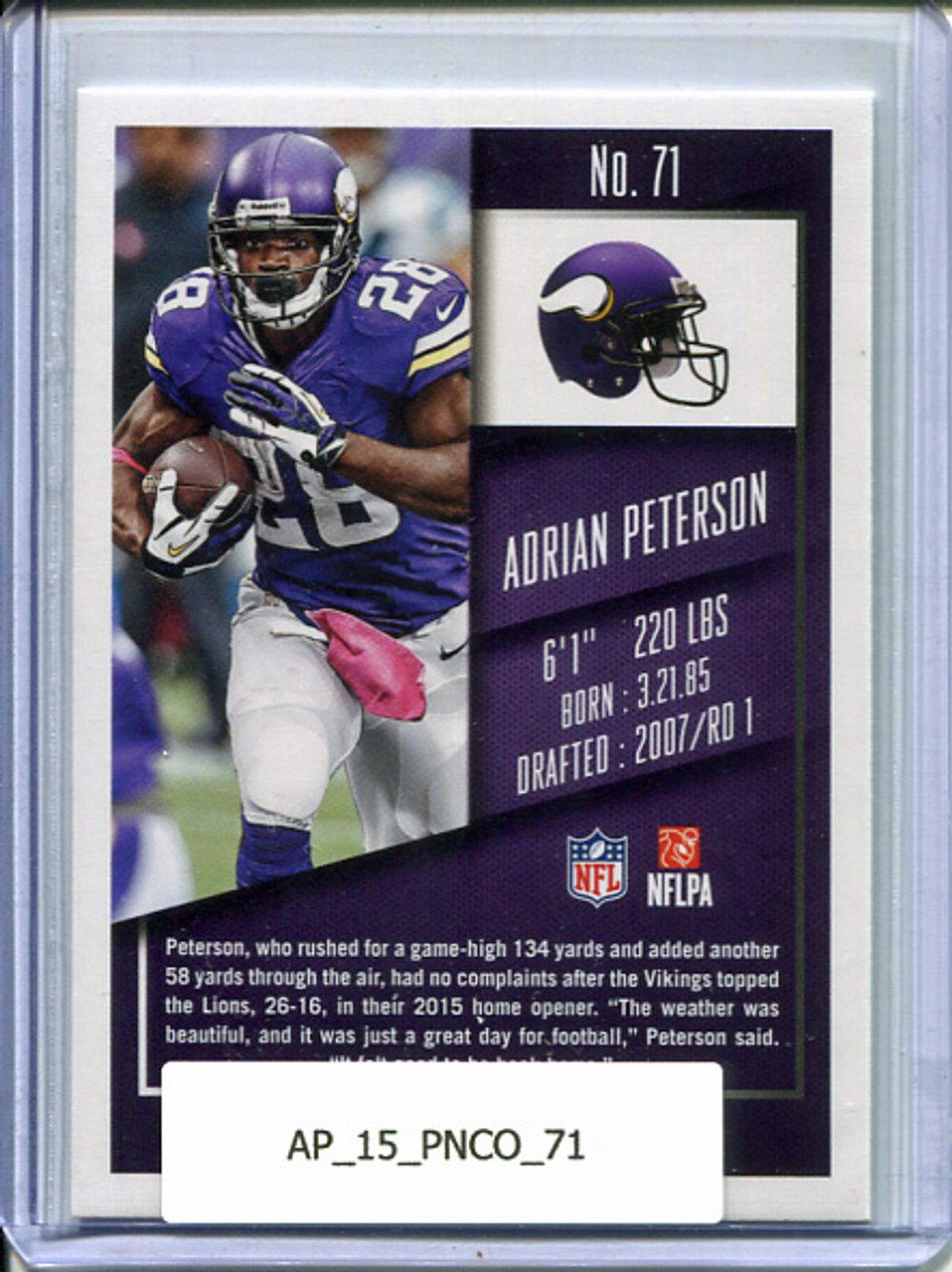 Adrian Peterson 2015 Contenders #71