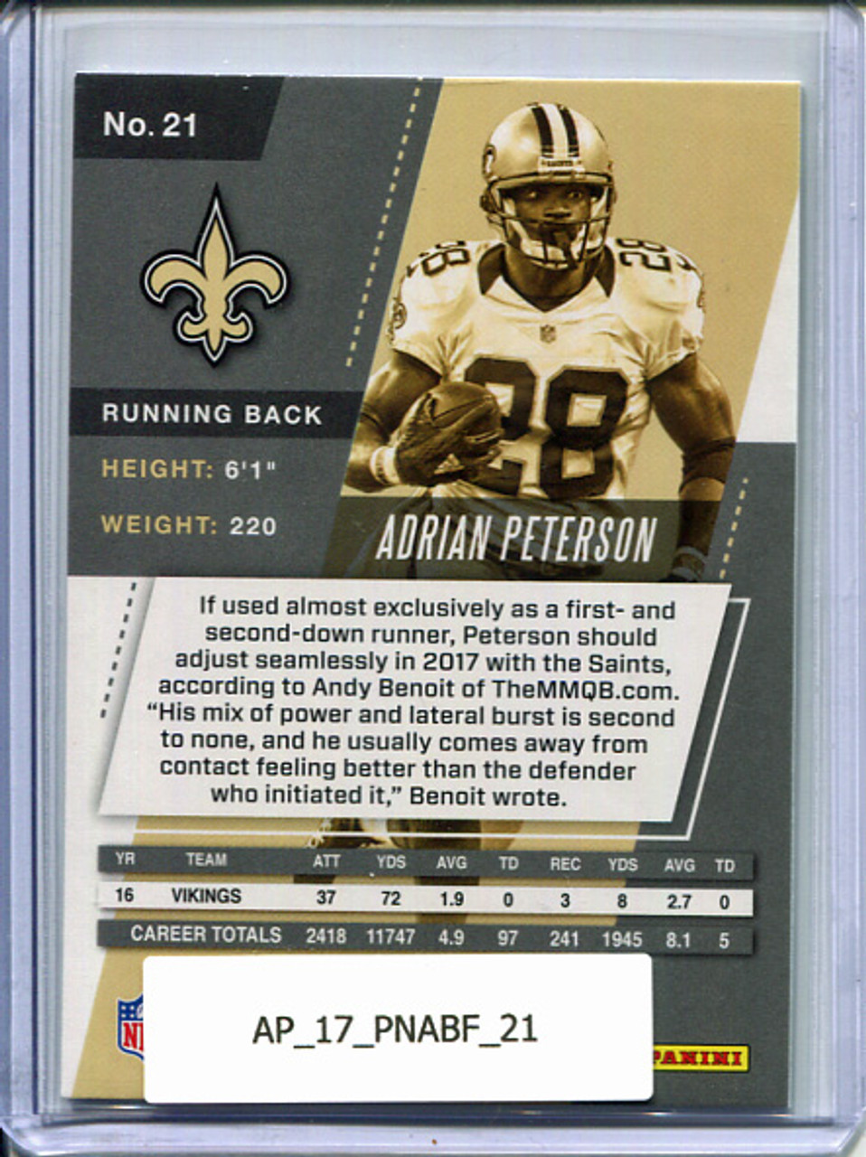 Adrian Peterson 2017 Absolute #21