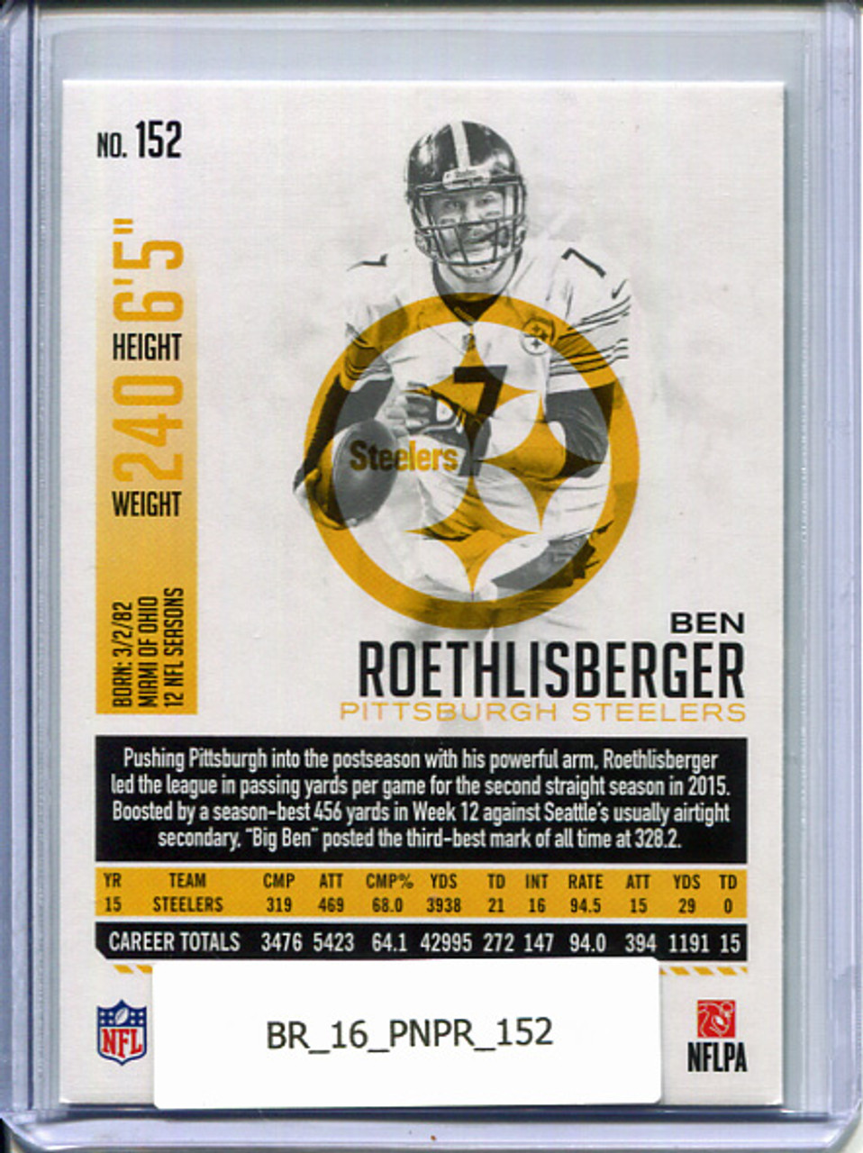 Ben Roethlisberger 2016 Prestige #152