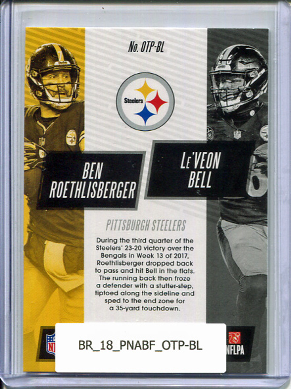 Ben Roethlisberger, Le'Veon Bell 2018 Absolute, One Two Punch #OTP-BL