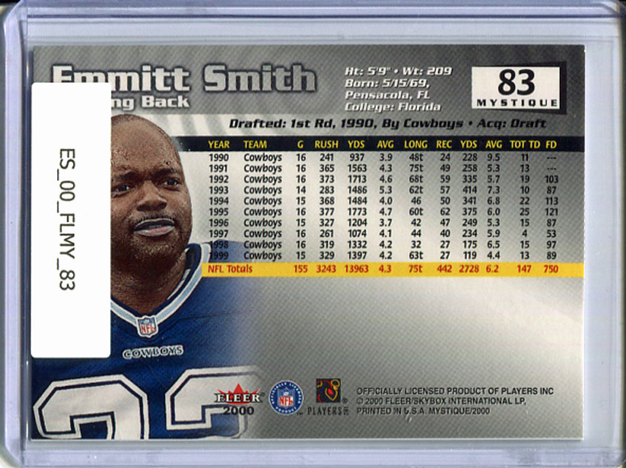 Emmitt Smith 2000 Mystique #83