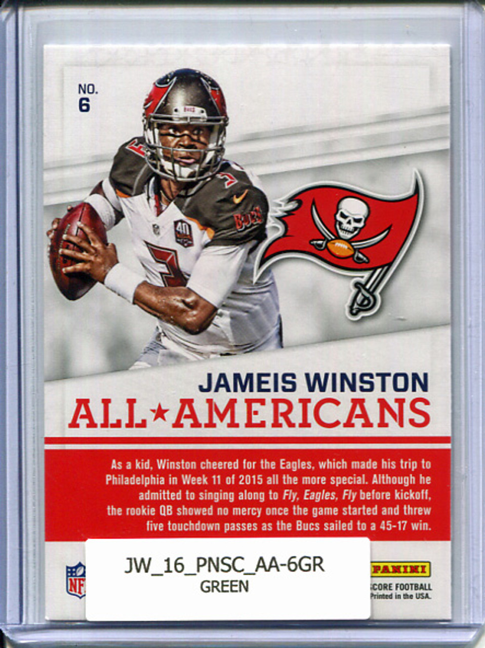 Jameis Winston 2016 Score, All Americans #6 Green