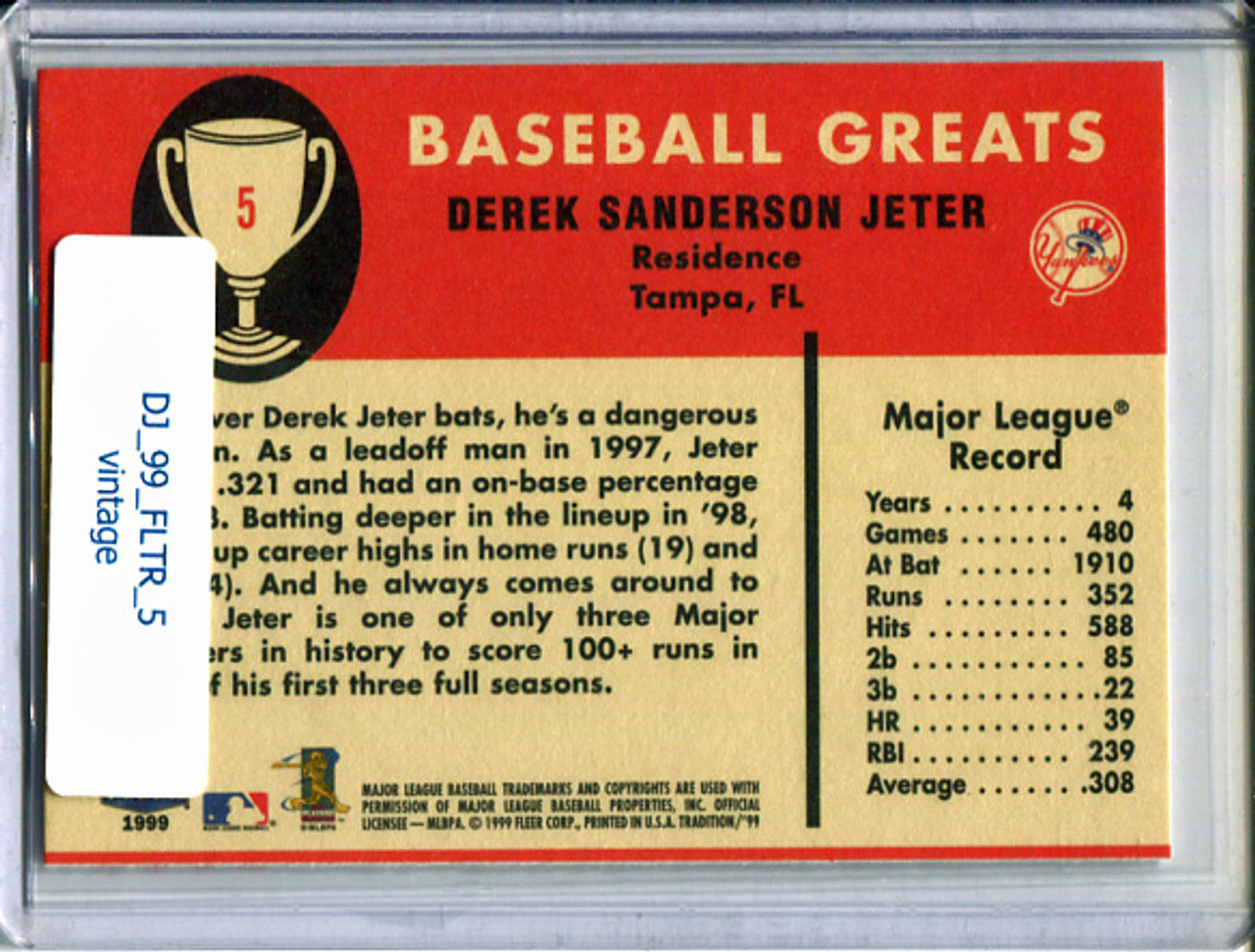 Derek Jeter 1999 Tradition, Vintage 1961 #5