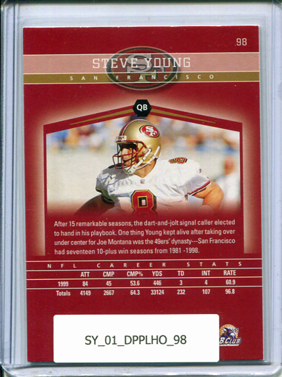 Steve Young 2001 Playoff Honors #98