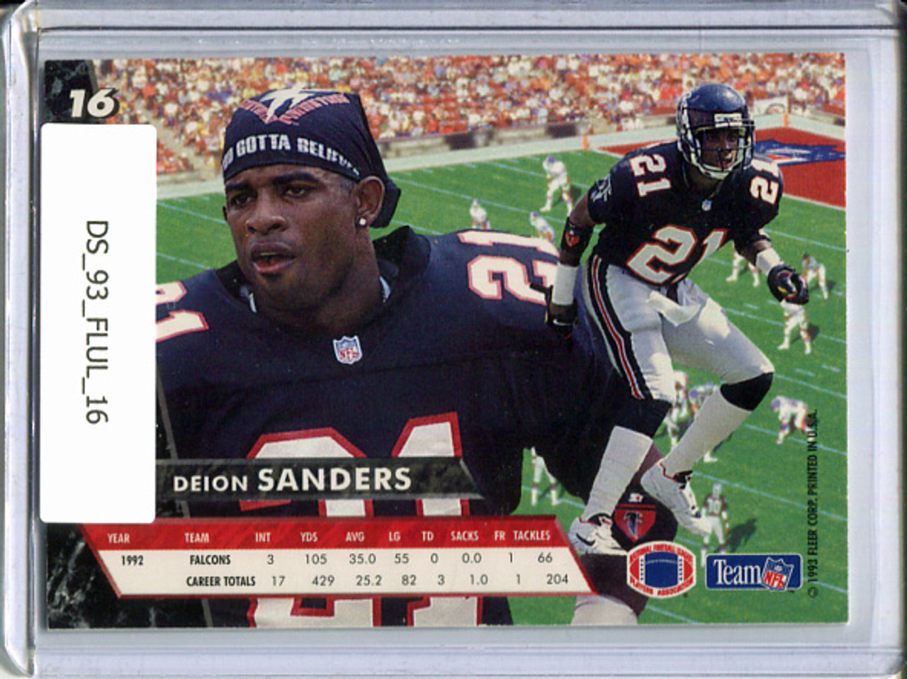 Deion Sanders 1993 Ultra #16