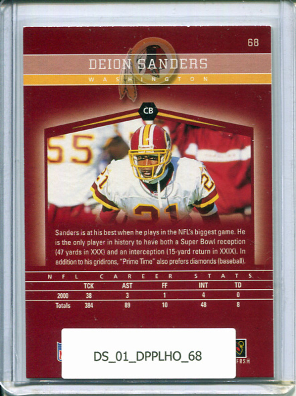 Deion Sanders 2001 Playoff Honors #68