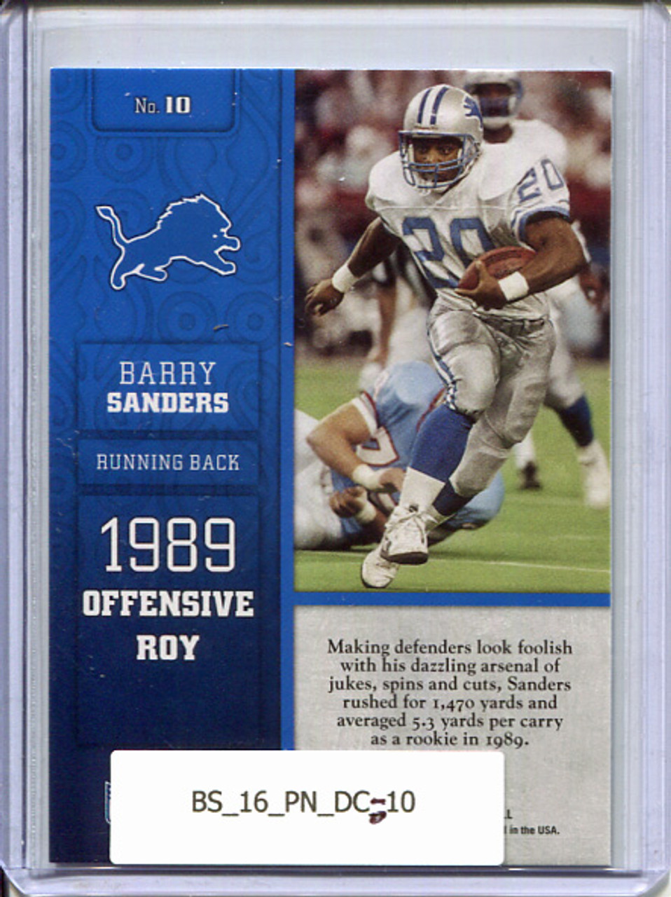 Barry Sanders 2016 Panini, Decorated #10