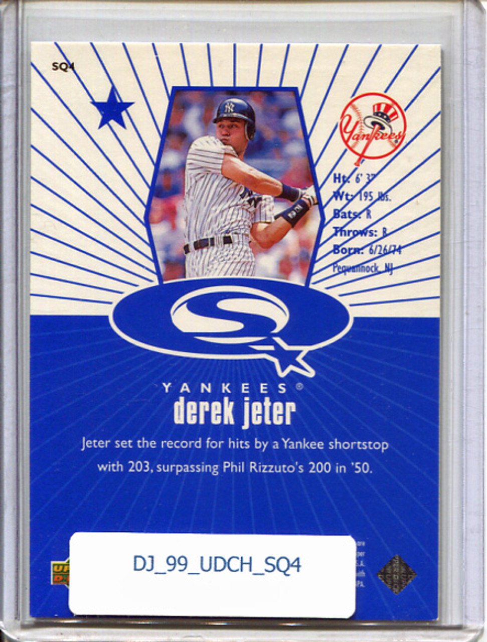 Derek Jeter 1999 UD Choice, Starquest #SQ4