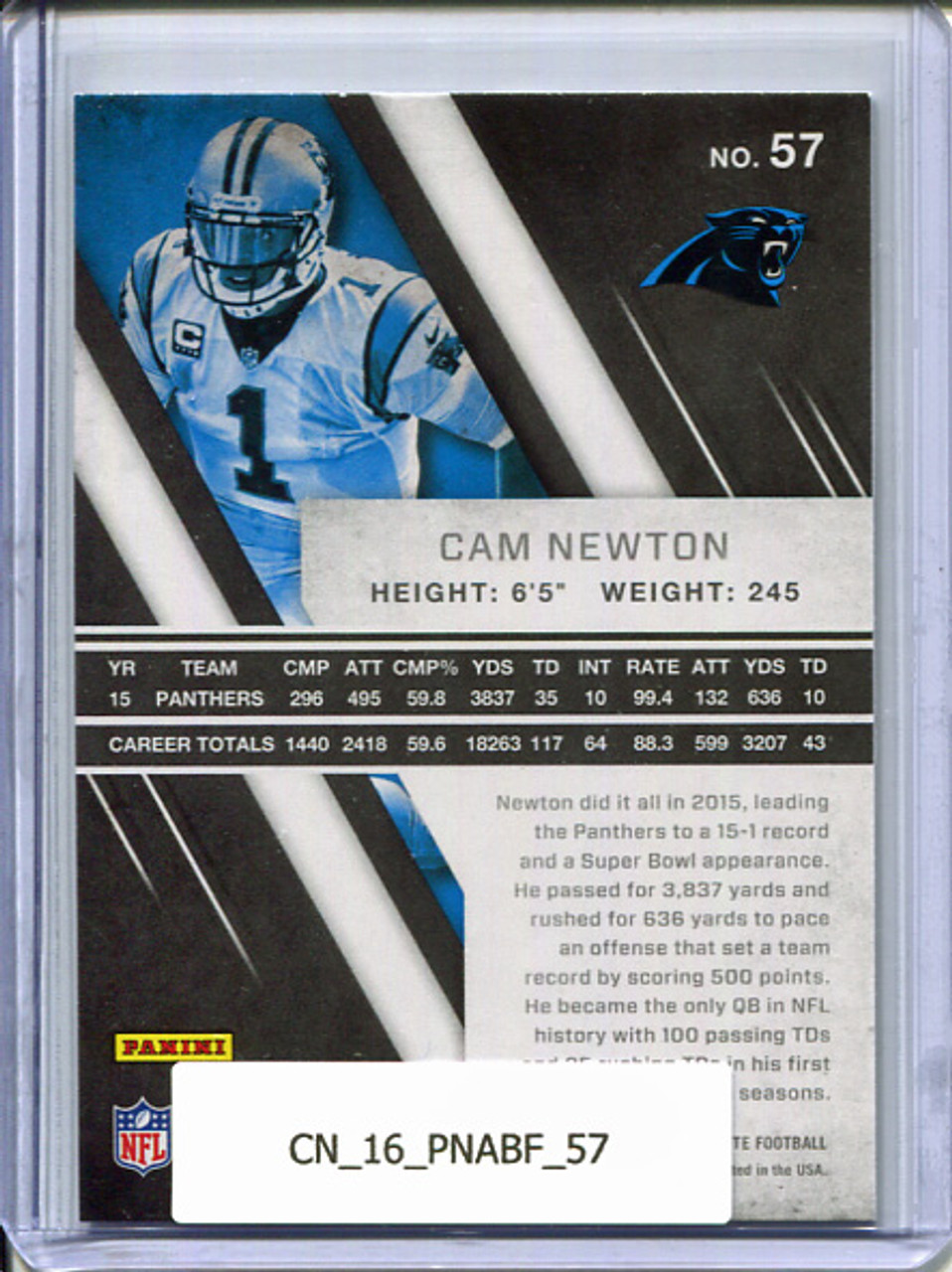 Cam Newton 2016 Absolute #57