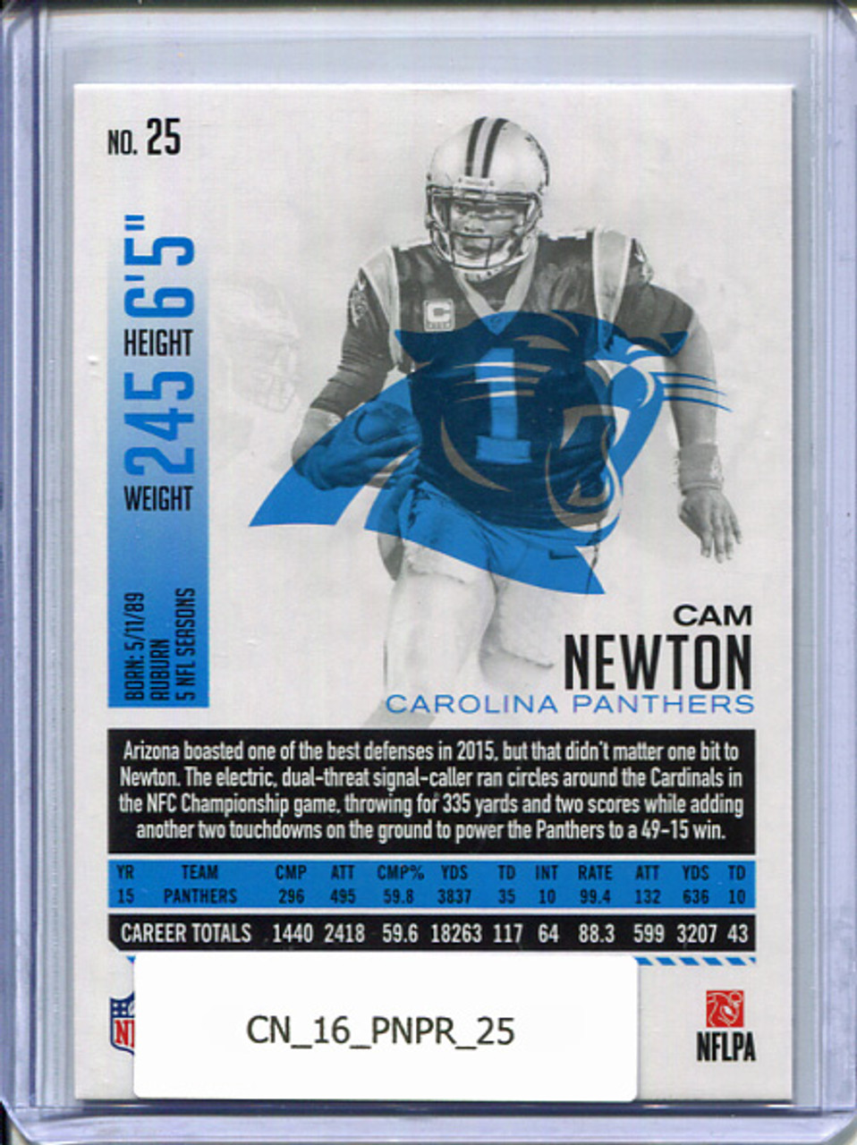 Cam Newton 2016 Prestige #25