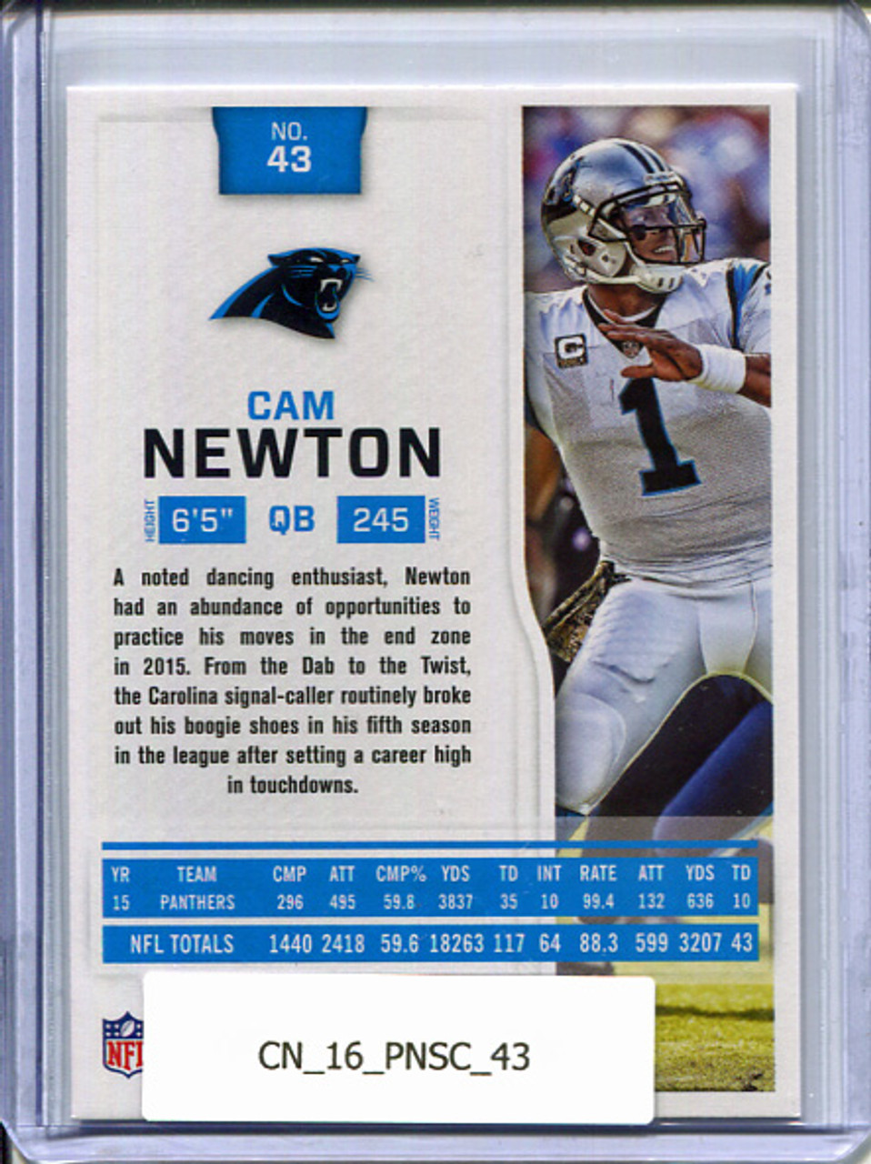Cam Newton 2016 Score #43
