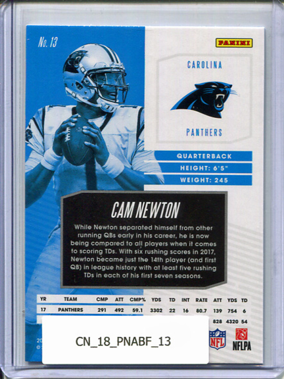 Cam Newton 2018 Absolute #13