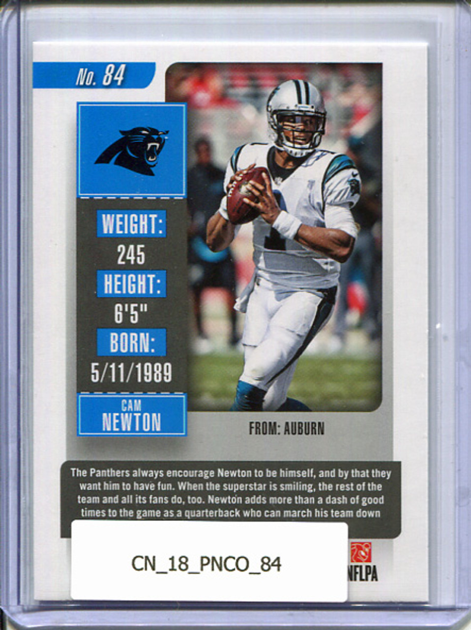 Cam Newton 2018 Contenders #84