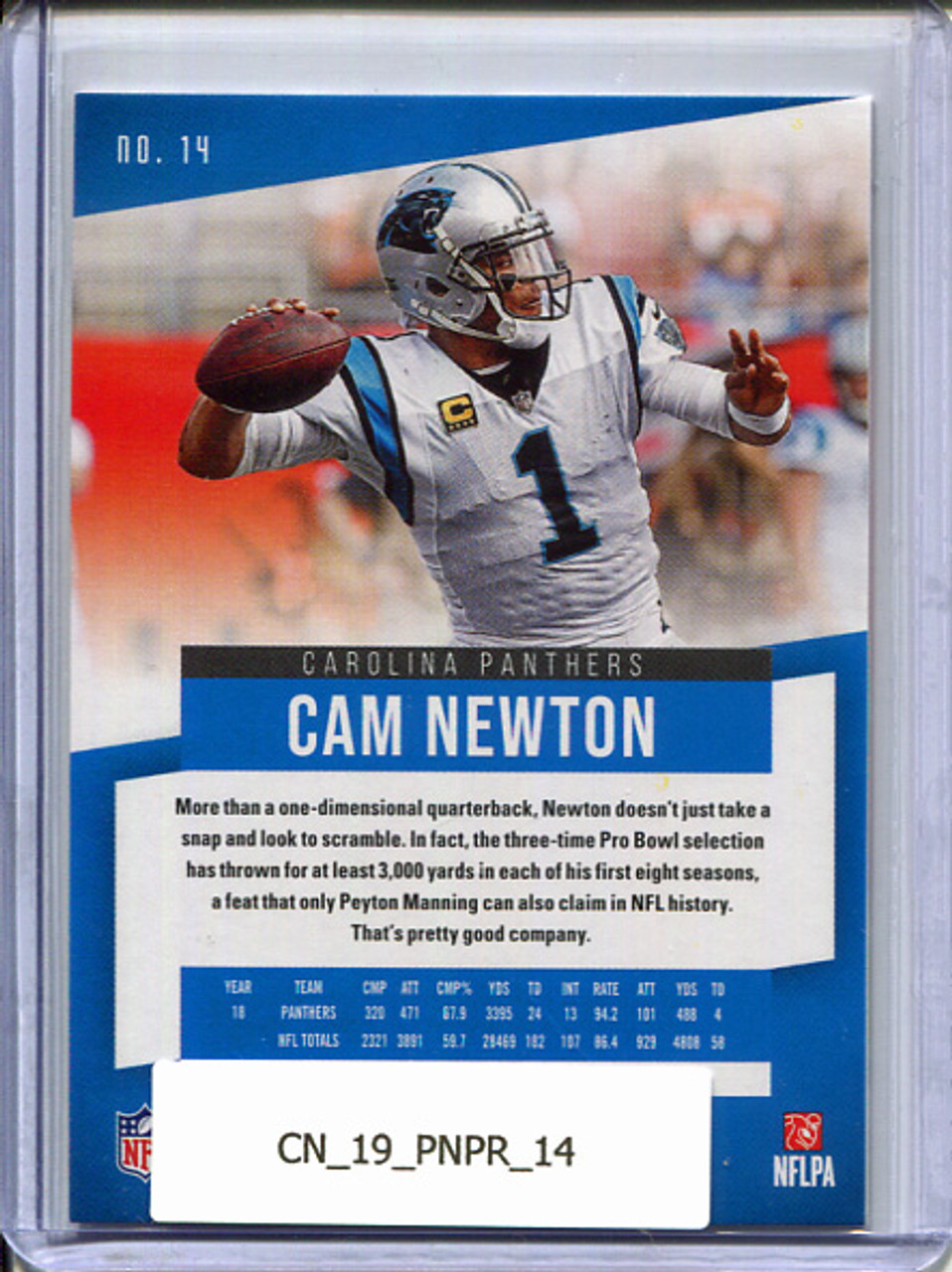 Cam Newton 2019 Prestige #14