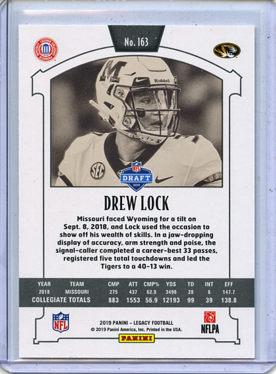 Drew Lock 2019 Legacy #163 Green (#025/100)