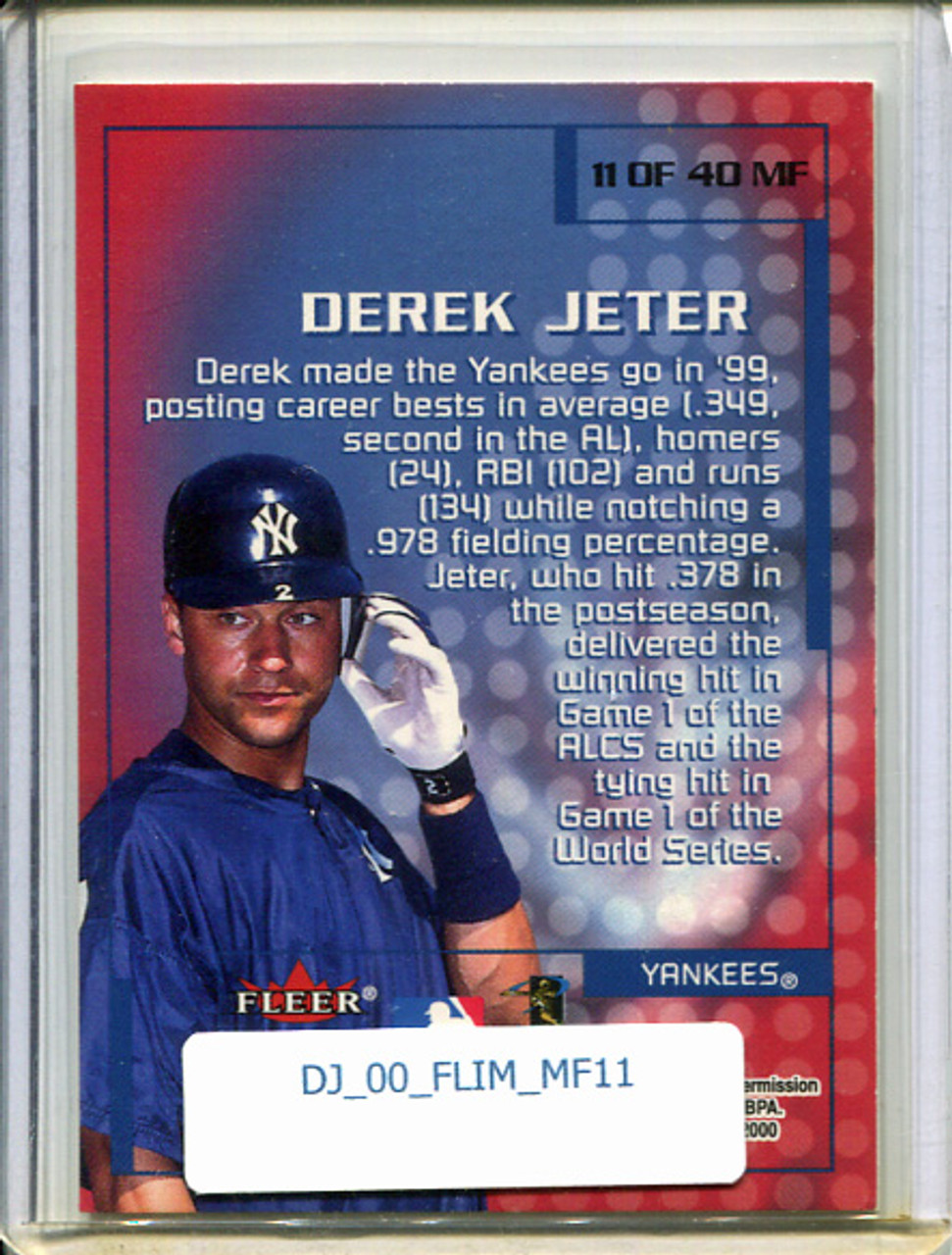 Derek Jeter 2000 Impact, Mighty Fine in '99  #MF-11
