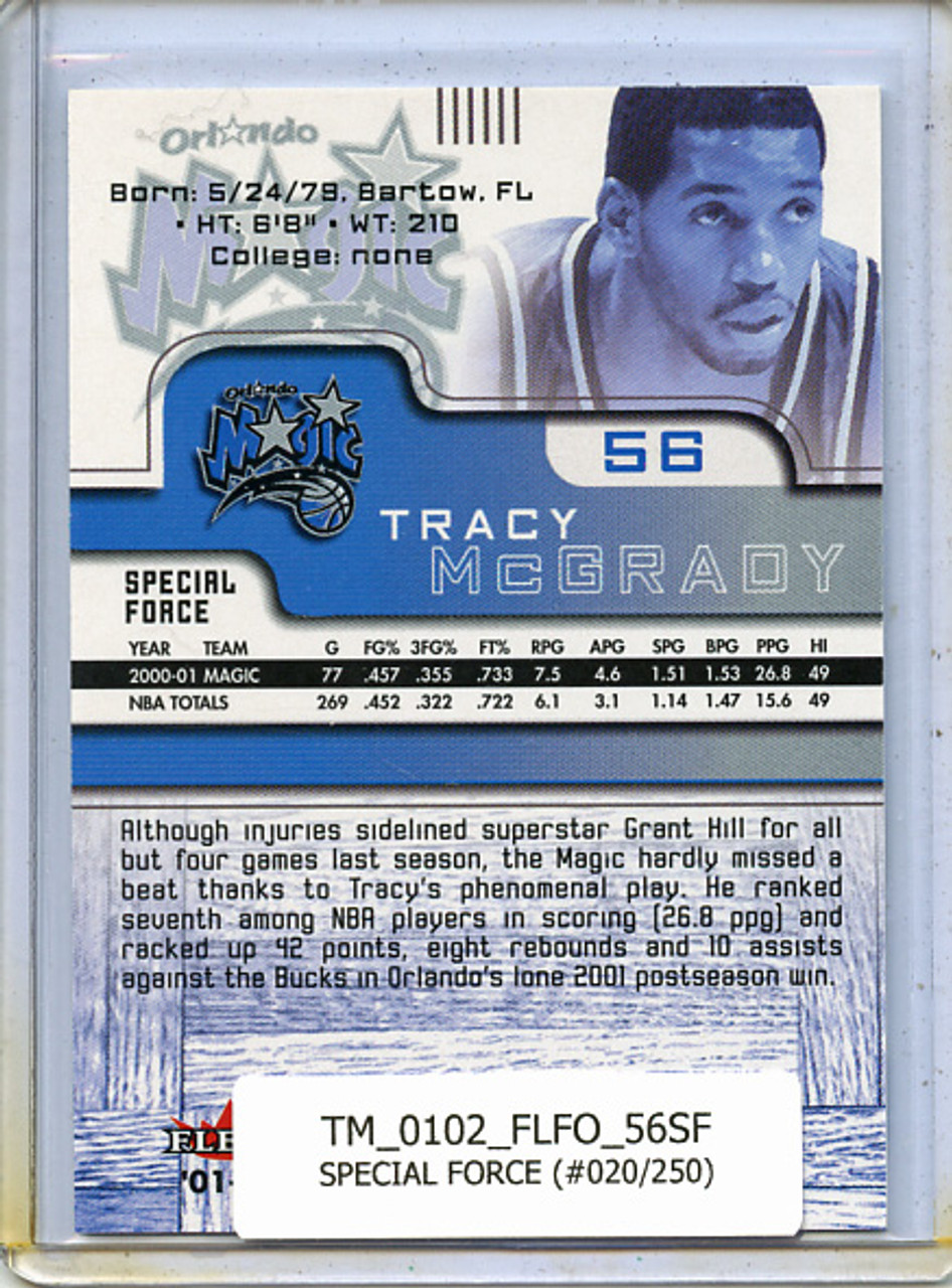 Tracy McGrady 2001-02 Force #56 Special Force (#020/250)