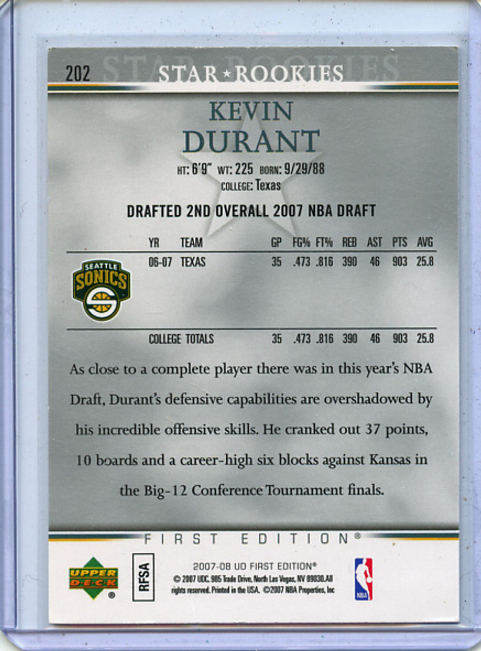 Kevin Durant 2007-08 Upper Deck First Edition #202 (2)